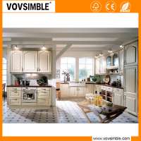 VOVSIMBLE Modern design MDF high gloss white lacquer finish kitchen cabinets