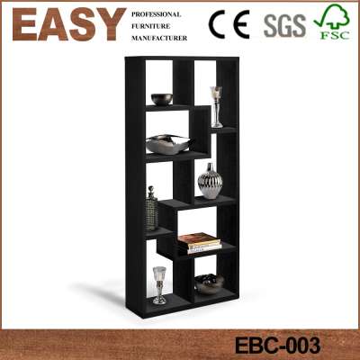 2017 Modular living room wooden bookcase wall shelf,Chipboard bookcase ,Customization Ladder Shelf Bookcase