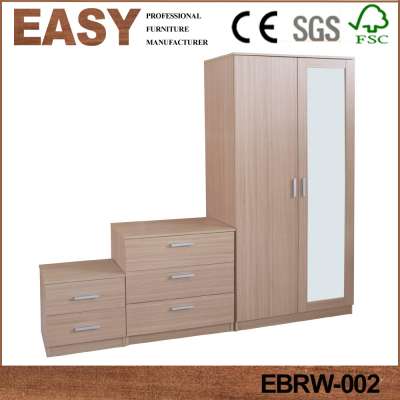 Best price bedroom furniture set wardrobe 2-3 doors drawers design