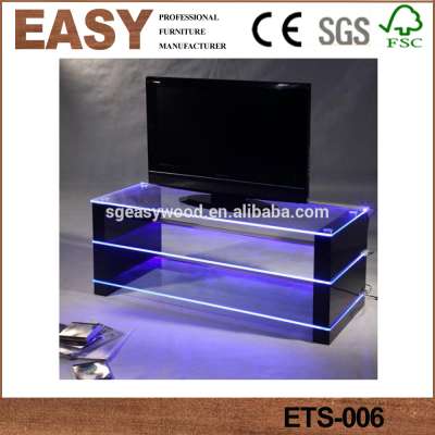 Cheap wooden glass lcd tv stands design for home using