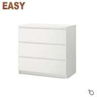 CHEST OF DRAWERS BEDROOM FURNITURE - 3 DRAW CHEST IN WHITE