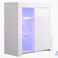 European style KD packing modern high gloss living room cabinet led cabinet