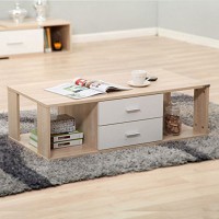 The oak and white color modern wood teapoy design