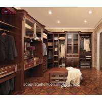 Solid Wood Bedroom Cupboards with Moistureproof Customized Sliding Door