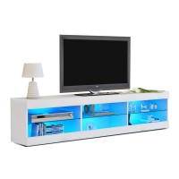 simple modern glass TV stand white high gloss LED TV cabinet