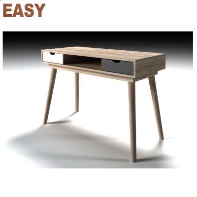 Modern oak computer desk solid wood furniture leg