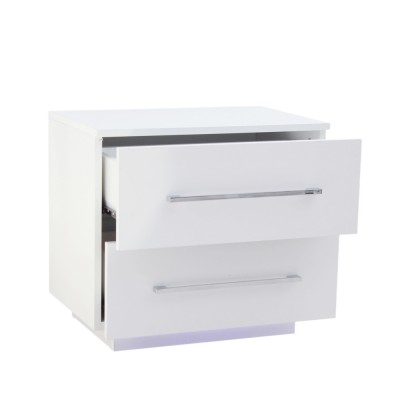 Modern Night Stand Bedside Table With Luxury LED Light