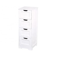 Wholesale cheap White MDF 4 Chest Living Room white storage drawer cabinet