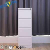 Lockable White Metal 4 Drawer File Cabinet