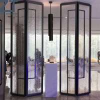 Office full height glass wall Lobby partition design